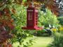 Home Bazaar British Inspired Telephone Booth Bird Feeder