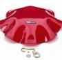 Bird's Choice Red Protective Cover for Hanging Bird Feeder with Scalloped Edges