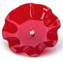 Bird's Choice Red Protective Cover for Hanging Bird Feeder with Scalloped Edges