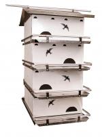 Bird's Choice Purple Martin House Watersedge Suites with 4 Floors and 8 Rooms Unassembled