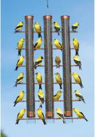 Songbird Essentials Copper Finches Favorite 3-Tube Design Finch Bird Feeder