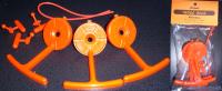 Songbird Essentials Orange Replacement Perch (consist of 3 perches, 3 toggles, and 1 wire)