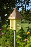 Heartwood Flutterbye Butterfly House, Yellow with Copper Roof