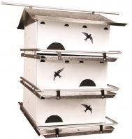 Bird's Choice Purple Martin House Watersedge Suites with 3 Floors and 6 Rooms Assembled 