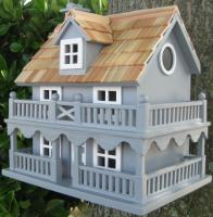 Home Bazaar Classic Series Novelty Cottage Birdhouse (Blue)