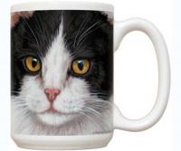 Fiddler's Elbow Black & White Cat 15 oz Mug
