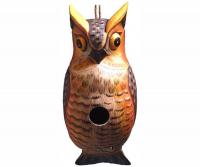 Bobbo Great Horned Owl Birdhouse