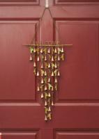 Ancient Graffiti Hummingbird Welcome Shimmering Bells Hanging