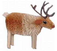 Brushart Reindeer Ornament
