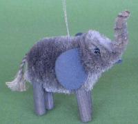 Brushart Elephant Grey Ornament