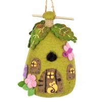 DZI Handmade Designs Fairy House Felt Birdhouse