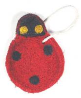 Loofah Art Ladybug