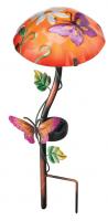 Regal Art & Gift Solar Mushroom Stake Butterfly