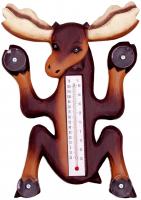 Songbird Essentials Climbing Moose Small Window Thermometer