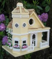 Home Bazaar Flower Pot Cottage Birdhouse - Yellow