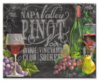 Counter Art Chalkboard Wine Glass Cutting Board 12 x 15