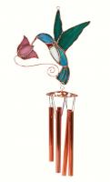 Gift Essentials Hummingbird with Pink Flower Wind Chime