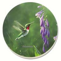 Counter Art Hummingbird Hosta Coasters Set of 4