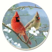 Counter Art Beautiful Songbirds Cardinals Coasters Set of 4