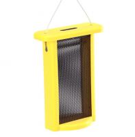 Bird's Choice Recycled Plastic Small Magnet Mesh Bird Feeder for Finches in Yellow