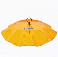 Bird's Choice Orange Protective Cover for Hanging Bird Feeder with Scalloped Edges