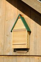Heartwood Bat Lodge Bat House, Natural Cypress with Green Roof