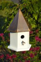 Heartwood Copper Songbird Birdhouse, Brown Patina Roof