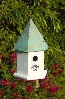 Heartwood Copper Songbird Birdhouse, Verdi Roof