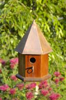 Heartwood Copper Songbird Birdhouse, Solid Mahogany with Copper Roof