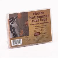 Bird's Choice Hot Pepper Suet Logs for Birds, Package of 4 - 3 oz Logs
